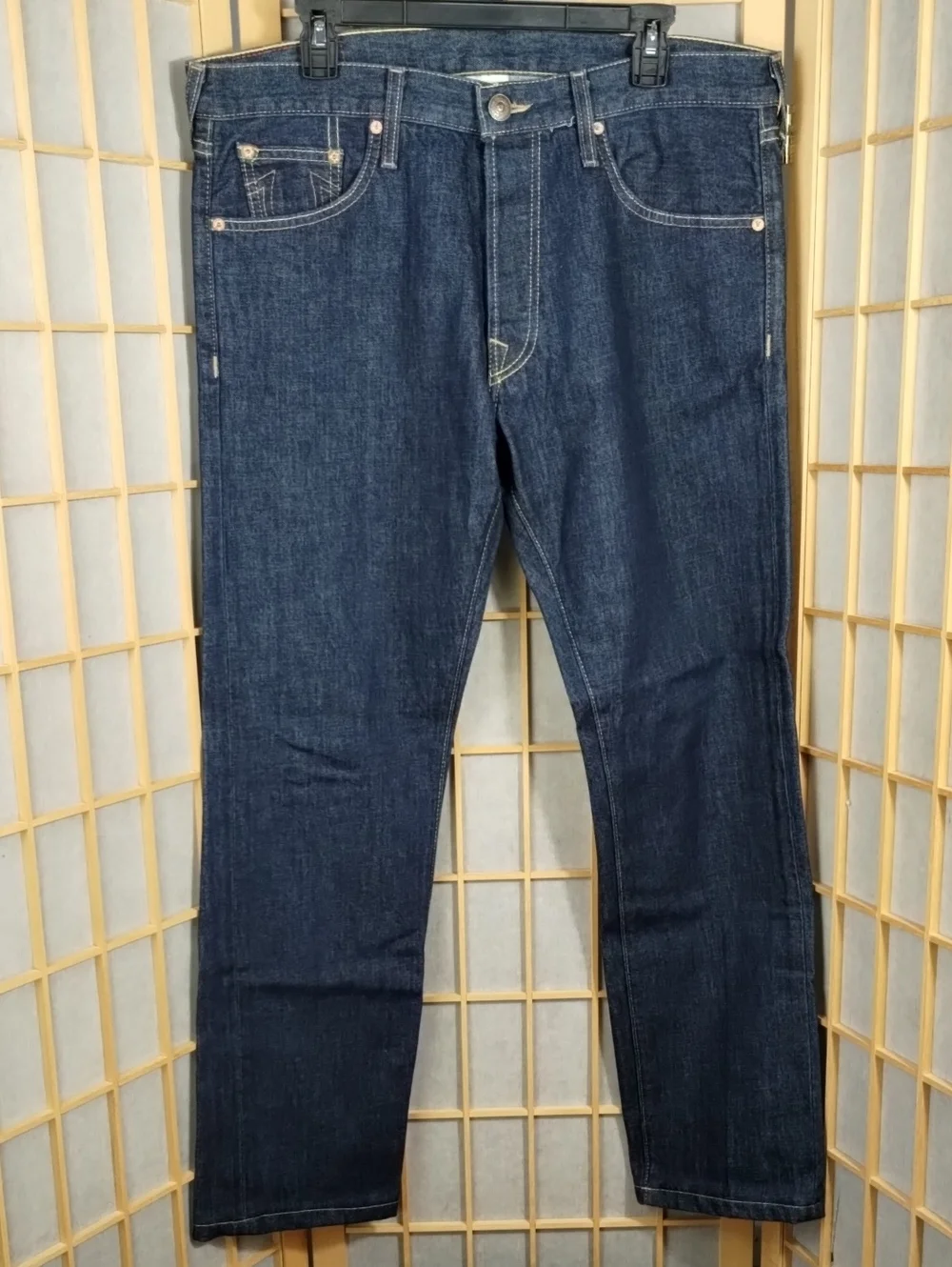 True Religion Texas Jack Dark Blue Straight Jeans Size 38 (Read Description)